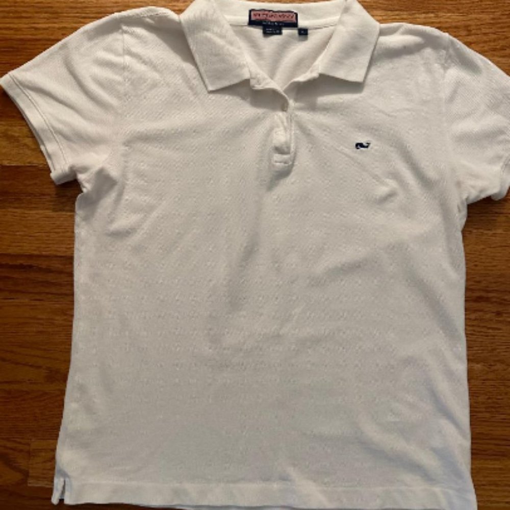 Vineyard Vines White Short Sleeve Polo Top
